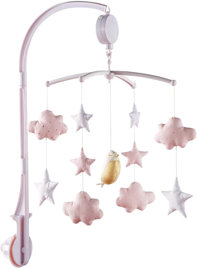 Maisons du Monde Mobile musical pour bébé blanc et rose Maisons du Monde Mobile musical pour bébé blanc et rose