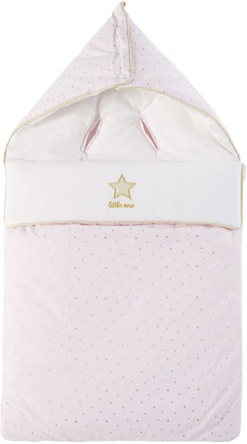 Maisons du Monde Nid d'ange bébé en coton rose, blanc et doré Maisons du Monde Nid d'ange bébé en coton rose, blanc et doré