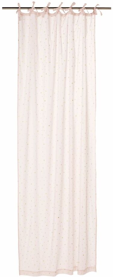 Maisons du Monde Rideau à nouettes en coton rose motifs étoiles à l'unité 102x250 Maisons du Monde Rideau à nouettes en coton rose motifs étoiles à l'unité 102x250