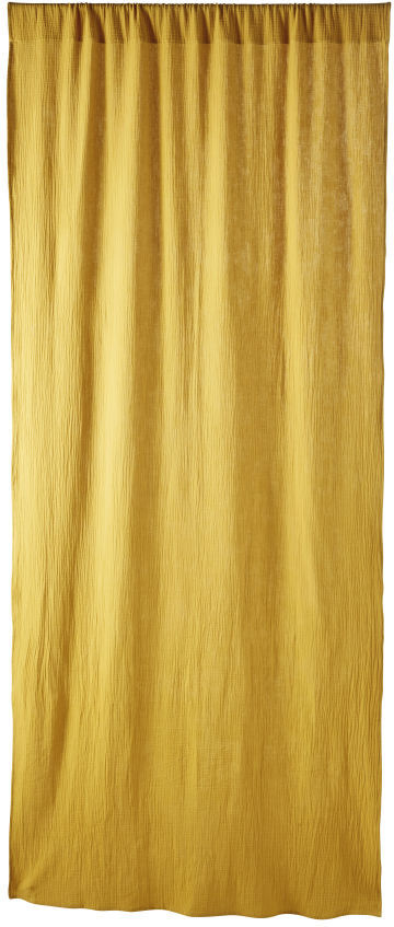 Maisons du Monde Rideau à passants en coton jaune moutarde à l'unité 110x250 Maisons du Monde Rideau à passants en coton jaune moutarde à l'unité 110x250