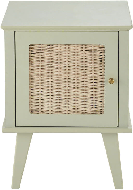Maisons du Monde Table de chevet verte et osier tressé Suzon Maisons du Monde Table de chevet verte et osier tressé Suzon