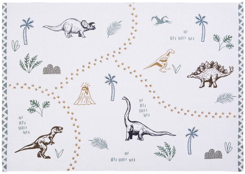 Maisons du Monde Tapis en coton blanc imprimé 120x180 Maisons du Monde Tapis en coton blanc imprimé 120x180