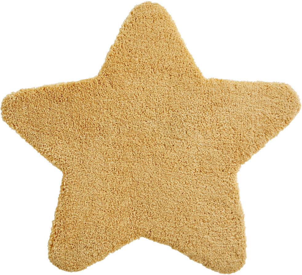 Maisons du Monde Tapis étoile jaune moutarde 100x100 Maisons du Monde Tapis étoile jaune moutarde 100x100