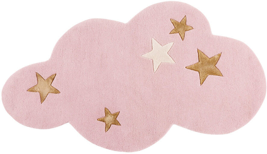 Maisons du Monde Tapis nuage en laine rose 130x75 Maisons du Monde Tapis nuage en laine rose 130x75
