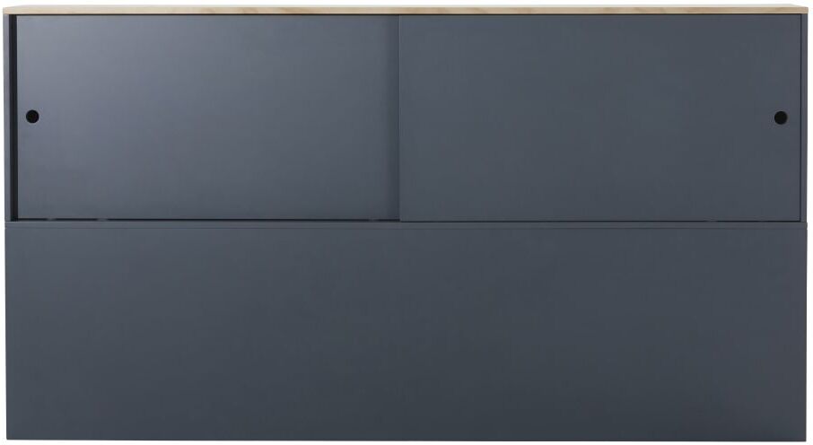 Maisons du Monde Tête de lit 190 gris anthracite avec rangements Gamer Maisons du Monde Tête de lit 190 gris anthracite avec rangements Gamer