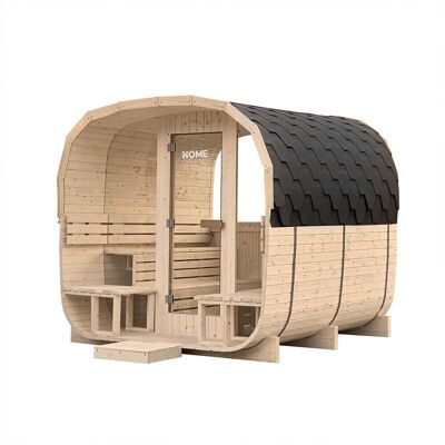 Home Deluxe Sauna de jardin en bois pour 4-6 personnes Marron 260x220x230cm - Publicité Home Deluxe Sauna de jardin en bois pour 4-6 personnes Marron 260x220x230cm - Publicité