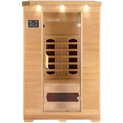 Home Deluxe Cabine infrarouge pour 2 personnes en bois 120x105x190 cm Marron 105x190x120cm - Publicité Home Deluxe Cabine infrarouge pour 2 personnes en bois 120x105x190 cm Marron 105x190x120cm - Publicité