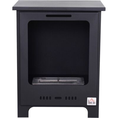 Homcom Cheminée bioéthanol sur pieds 1 brûleur 1,5 l couverture 20-25 m² noir Noir 40x50x30cm - Publicité Homcom Cheminée bioéthanol sur pieds 1 brûleur 1,5 l couverture 20-25 m² noir Noir 40x50x30cm - Publicité