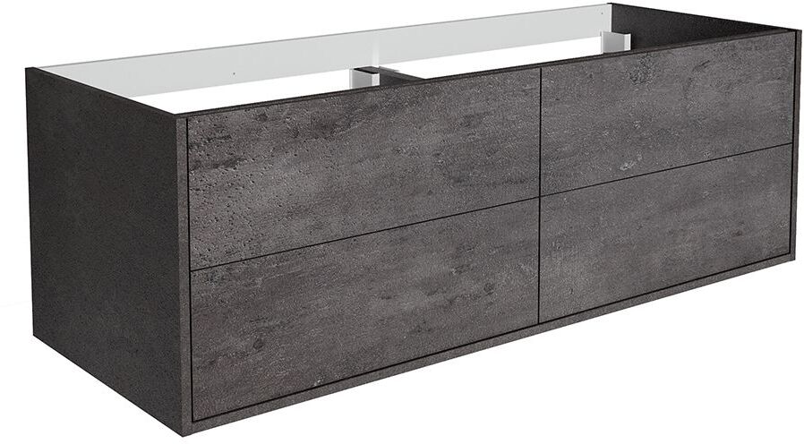 Allibert Meuble sous-vasque 120 x 47,2 x 53,5cm Gris 54x47x120cm