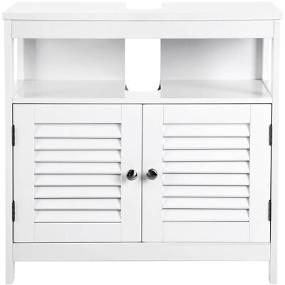 VASAGLE Meuble sous lavabo effet bois blanc Blanc 60x60x30cm - Publicité VASAGLE Meuble sous lavabo effet bois blanc Blanc 60x60x30cm - Publicité