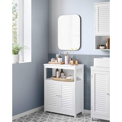 VASAGLE Armoire de salle de bain de rangement de salle 60 x 30 x 80 cm blanc Blanc 60x80x30cm - Publicité VASAGLE Armoire de salle de bain de rangement de salle 60 x 30 x 80 cm blanc Blanc 60x80x30cm - Publicité