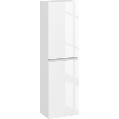 Kleankin Meuble colonne salle de bain 2 portes étagères façade blanc laqué Blanc 35x120x25cm - Publicité Kleankin Meuble colonne salle de bain 2 portes étagères façade blanc laqué Blanc 35x120x25cm - Publicité