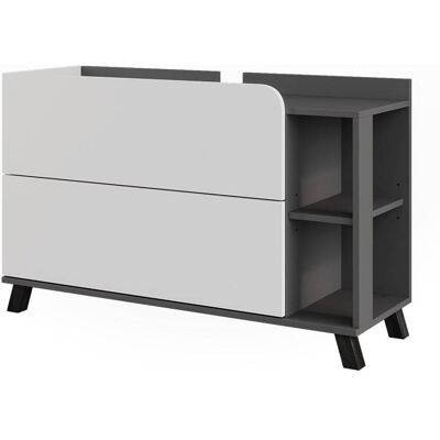 Vicco Meuble sous vasque avec 2 tiroirs anthracite/blanc 100x65cm Gris 100x65x35cm - Publicité Vicco Meuble sous vasque avec 2 tiroirs anthracite/blanc 100x65cm Gris 100x65x35cm - Publicité