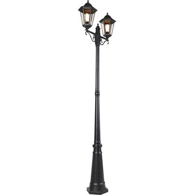 Qazqa Havana Lanterne Extérieure - 220cm - 2 Lampes - Noir - IP44 - Publicité Qazqa Havana Lanterne Extérieure - 220cm - 2 Lampes - Noir - IP44 - Publicité