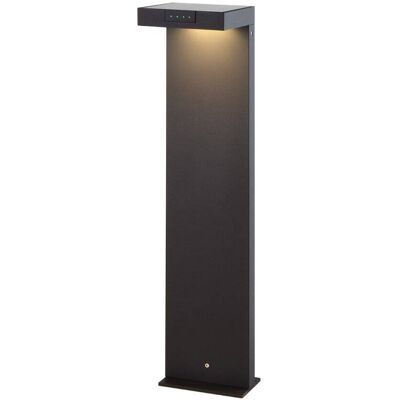 LUMISKY Borne solaire aluminium aluminium noir h65cm Noir 14x65x19cm - Publicité LUMISKY Borne solaire aluminium aluminium noir h65cm Noir 14x65x19cm - Publicité