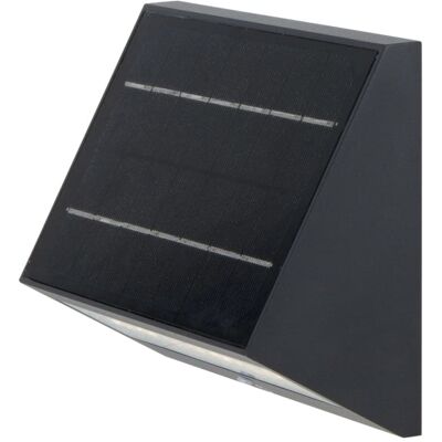 LUMISKY Applique murale solaire aluminium noir 500lm Noir 19x19x12cm - Publicité LUMISKY Applique murale solaire aluminium noir 500lm Noir 19x19x12cm - Publicité
