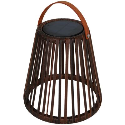 LUMISKY Lanterne solaire rechargeable polyrotin marron h28cm Marron 28x28x28cm - Publicité LUMISKY Lanterne solaire rechargeable polyrotin marron h28cm Marron 28x28x28cm - Publicité