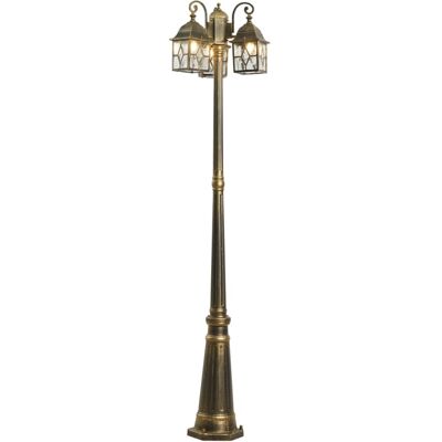 QAZQA Lanterne ext. classique or antique verre IP44 Doré 48x198x48cm - Publicité QAZQA Lanterne ext. classique or antique verre IP44 Doré 48x198x48cm - Publicité