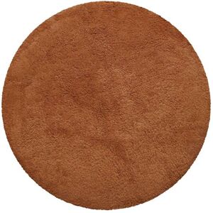 Wecon Home Basics Tapis de bain rond doux terracotta coton 90 rd. Cuivre 90x90x90cm