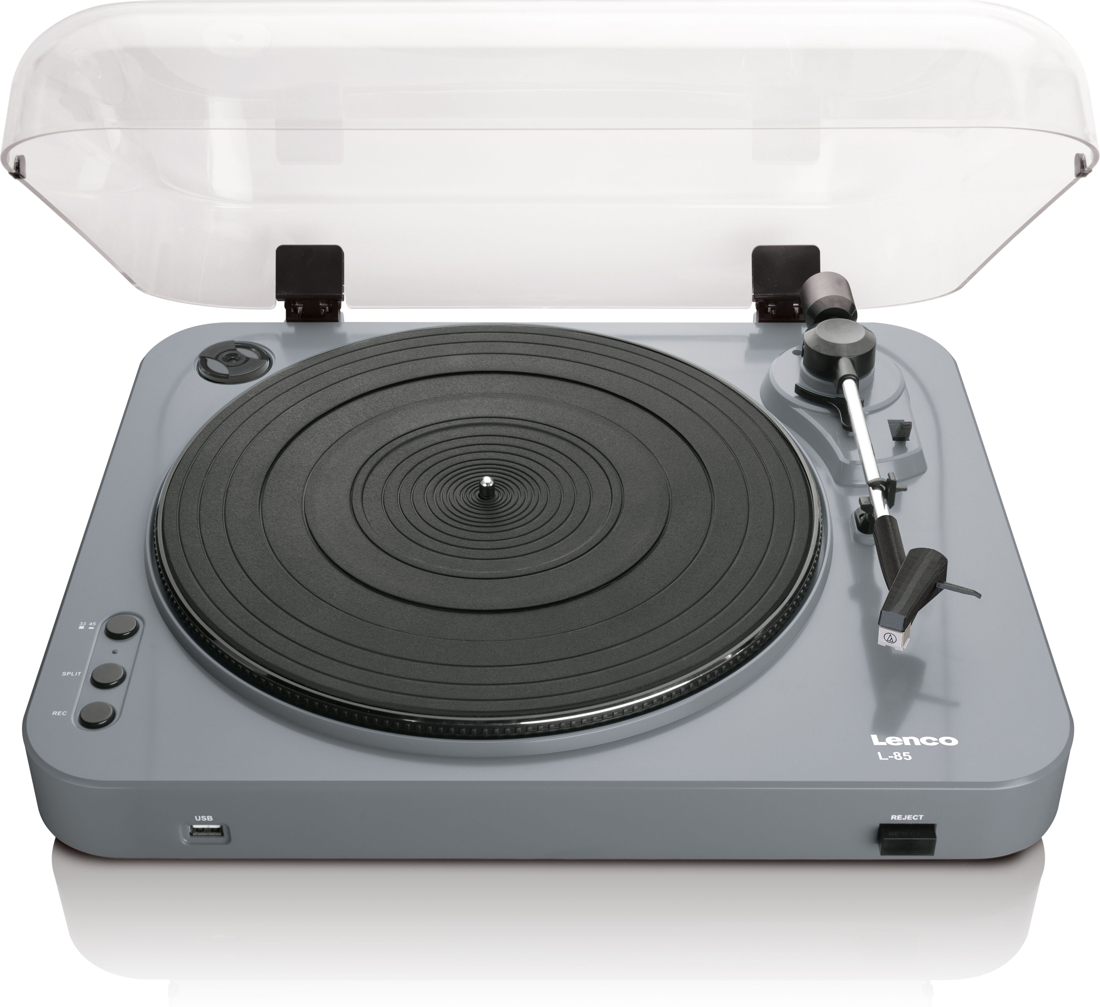 Lenco Platine vinyle avec encodage usb direct vert Gris 36x12x42cm