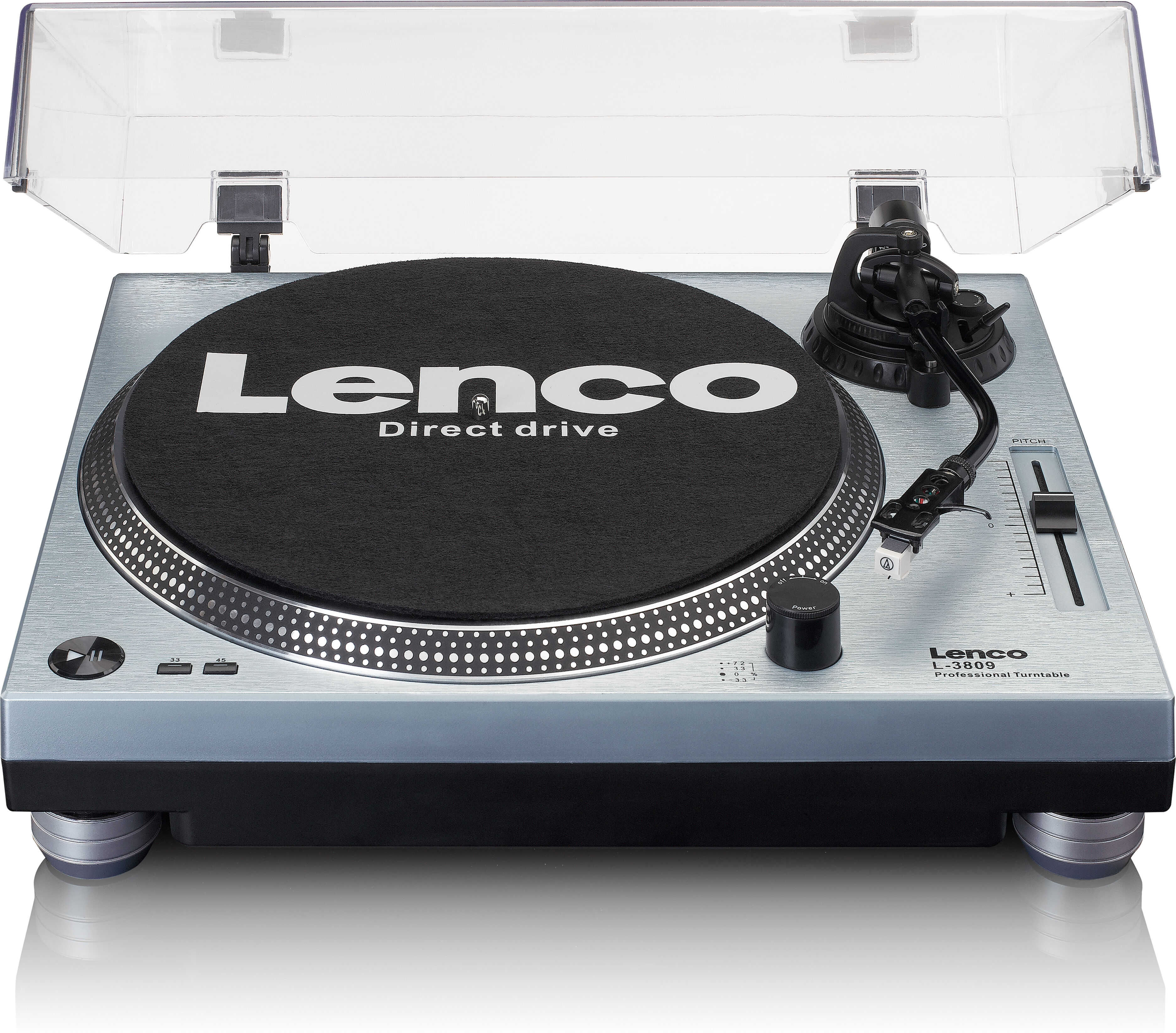 Lenco Platine à entraînement direct avec encodage USB/PC Bleu 35x16x43cm