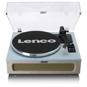 Lenco Platine vinyle avec 4 haut-parleurs incorporés Bleu 37x19x43cm