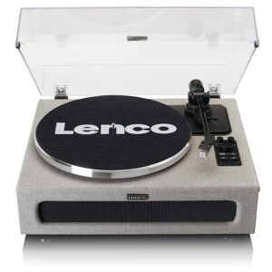 Lenco Platine vinyle avec 4 haut-parleurs incorporés Gris 37x19x43cm