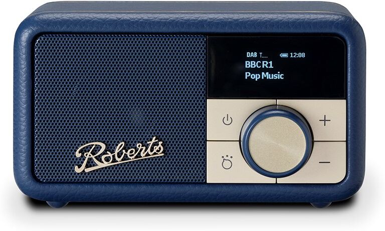 Roberts Radio Radio DAB-FM bluetooth portable rétro bleu minuit Bleu 12x7x8cm