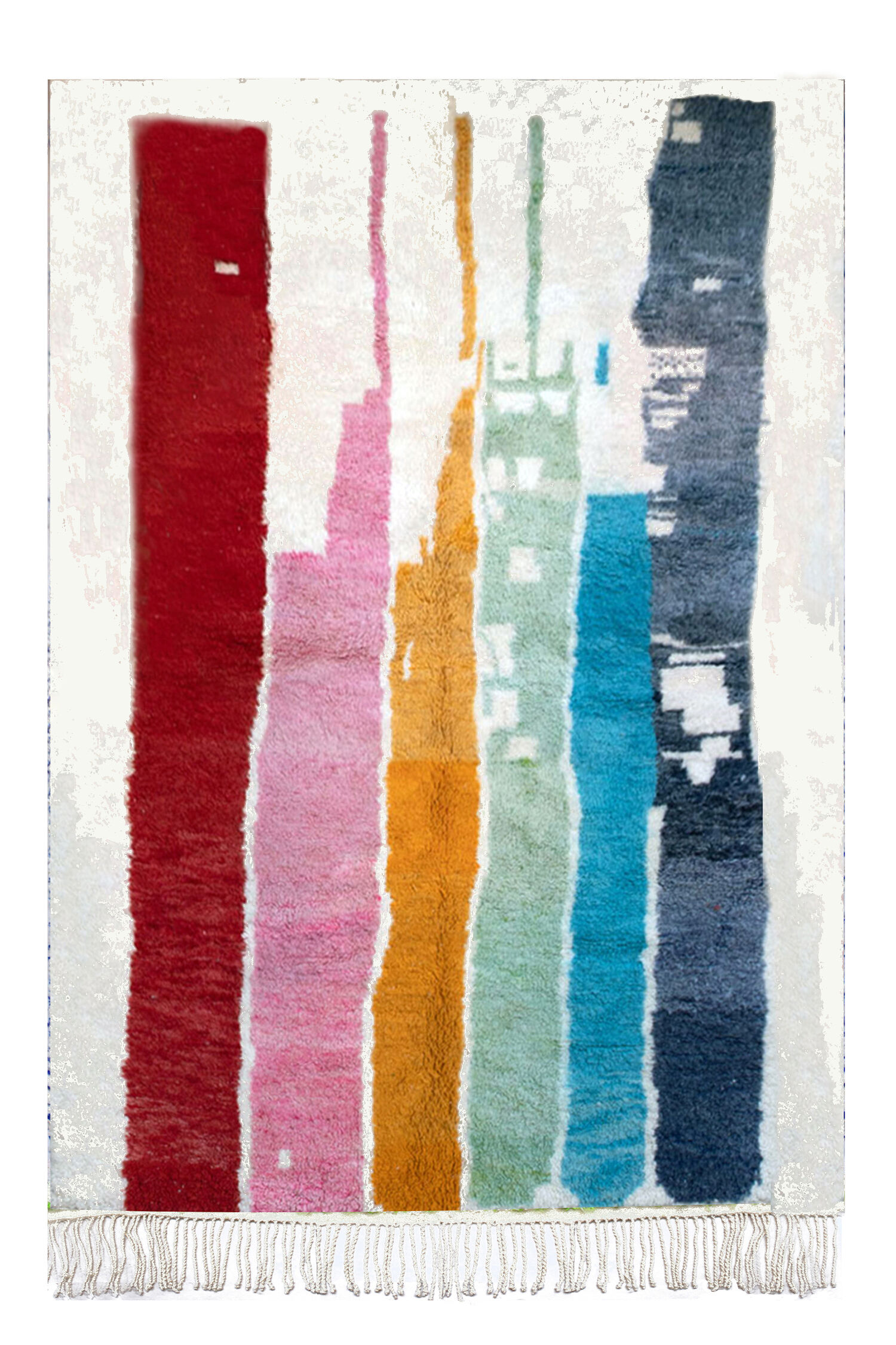 AFK Living Tapis berbère original marocain laine New York 80x240 Multicolore 240x2x80cm