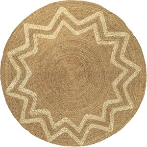 Rendez-Vous Deco Tapis rond 120cm en jute Beige 120x2x120cm