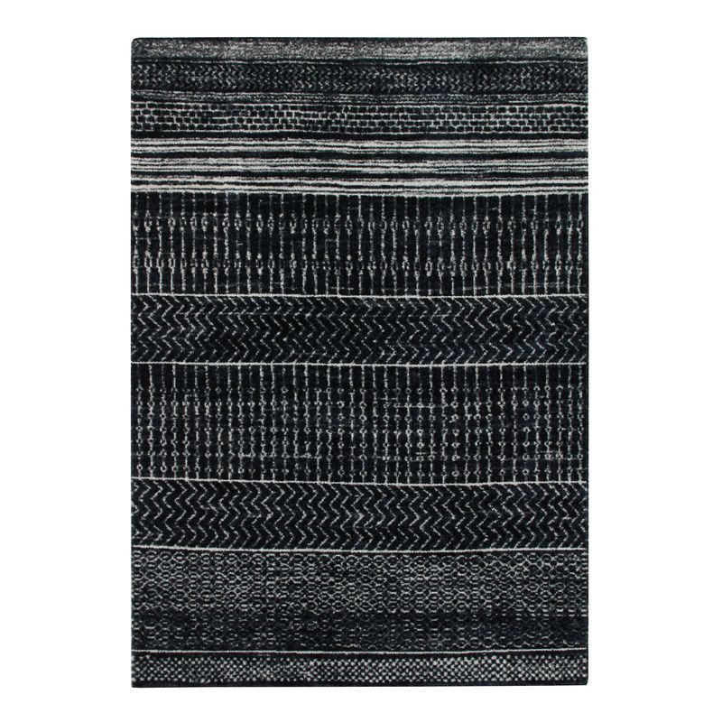 The Deco Factory Tapis intérieur-extérieur vintage bleu noir 160x230 Noir 230x160x160cm