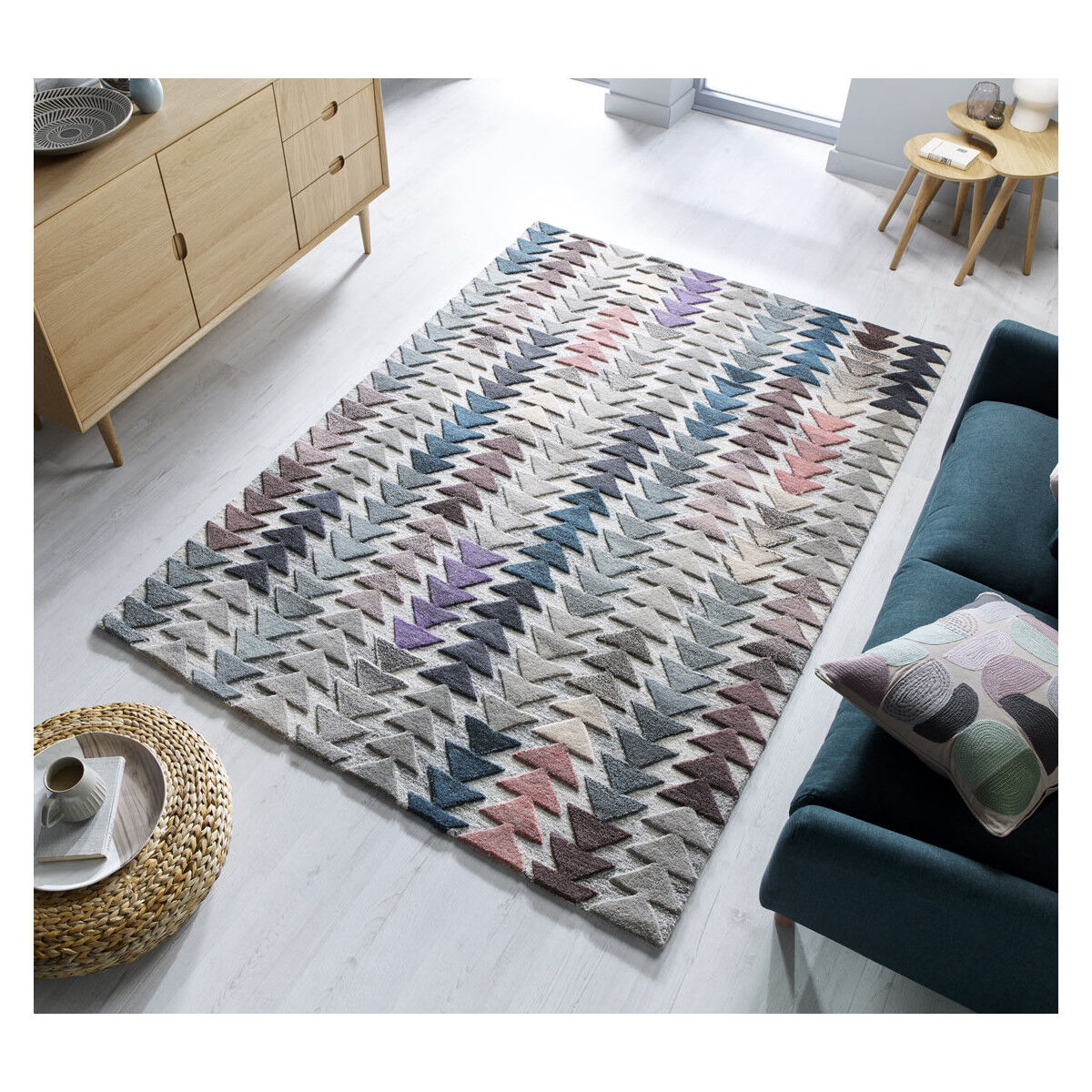 Flair Rugs Tapis de salon tufté main en laine multicolore 160x230 cm Multicolore 230x160x160cm
