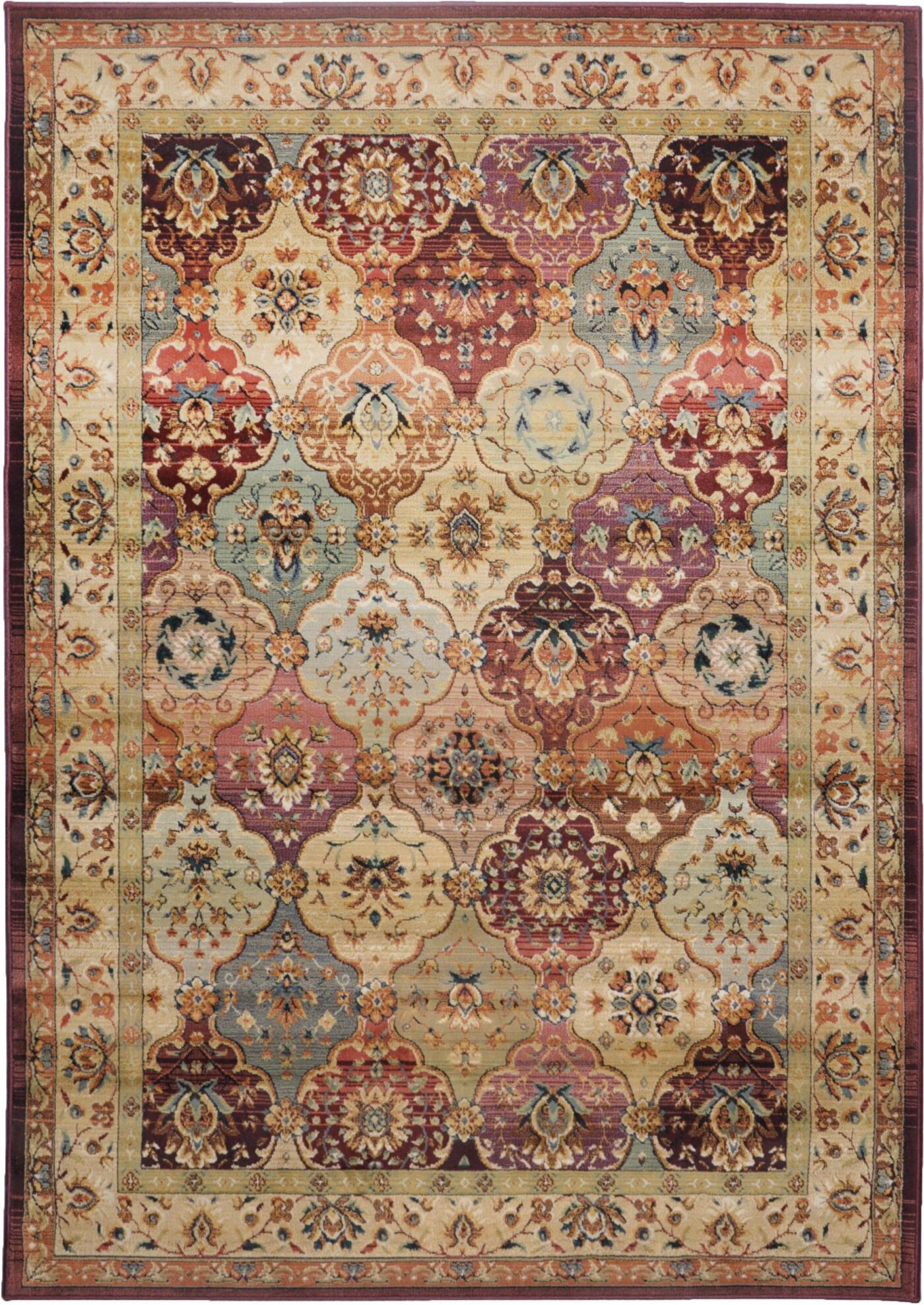 THEKO Tapis d'orient classique tissé machine - rouge 68x135 cm Rouge 135x1x68cm