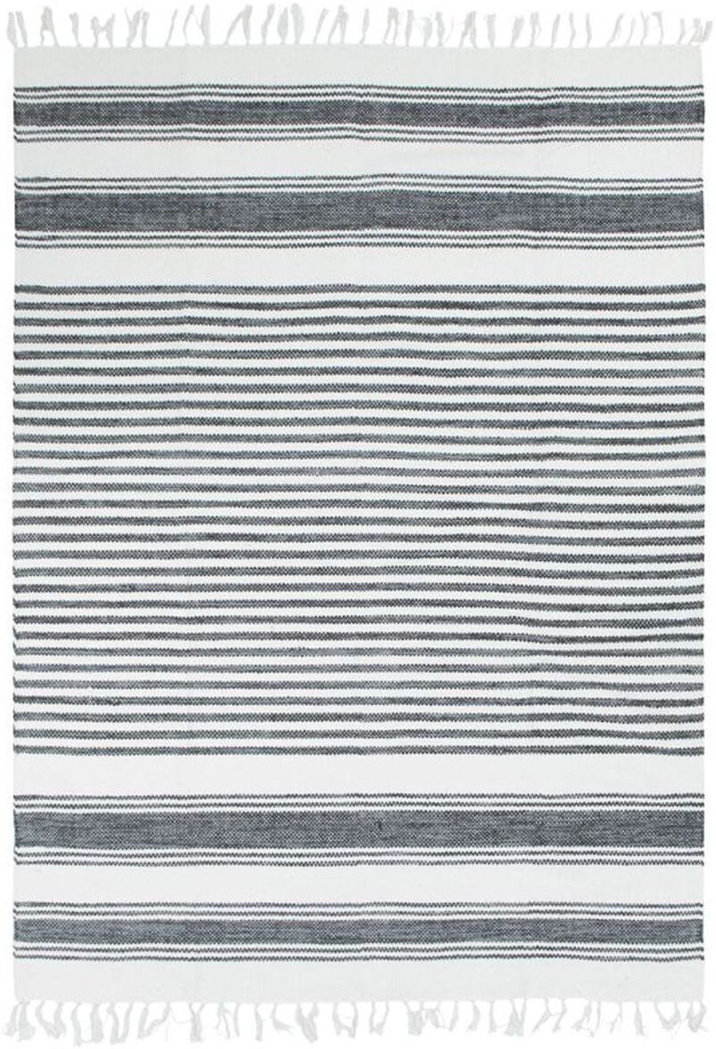 The Deco Factory Tapis 100% coton lignes gris-blanc 190x290 Beige 290x190x190cm