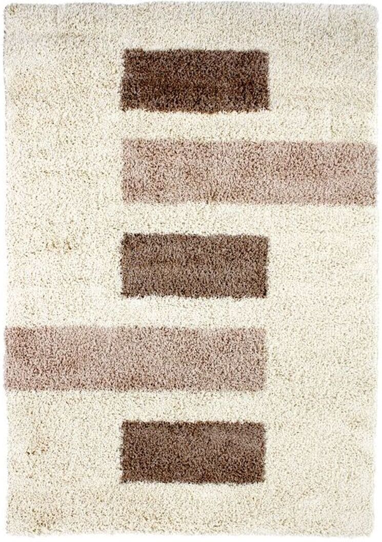 The Deco Factory Tapis à poils longs motifs rectangles beige 160x230 Beige 230x160x160cm