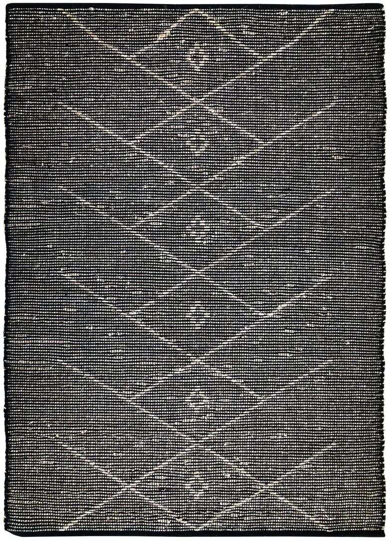 The Deco Factory Tapis en jonc de mer motif tribal noir 160x230 Noir 230x160x160cm