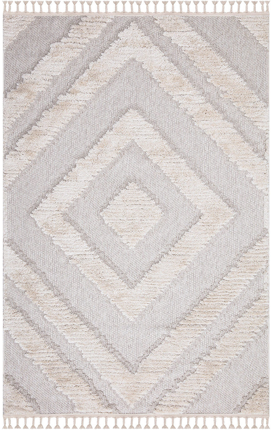 STUDIO DECO Tapis bohème chic à franges tressées crème 160x230cm Beige 230x2x160cm