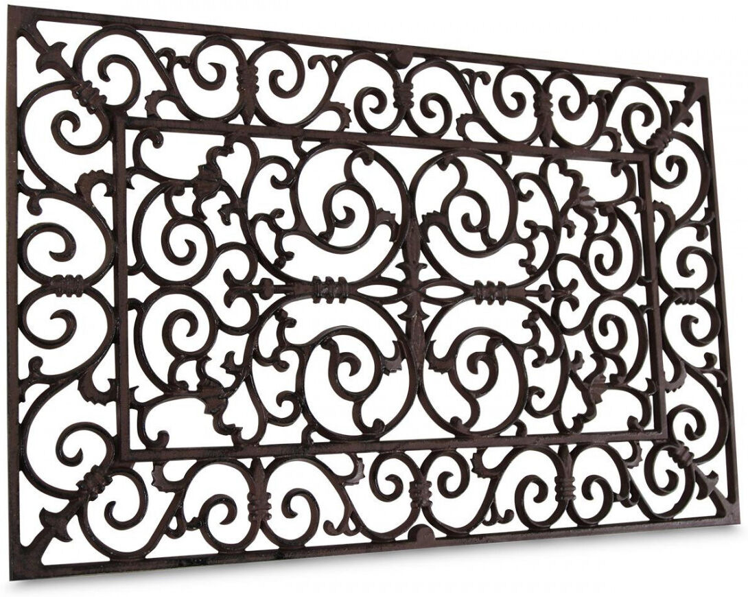 Décoration d'Autrefois Paillasson Rectangulaire Fonte Marron 72x46x2cm Marron 48x2x75cm