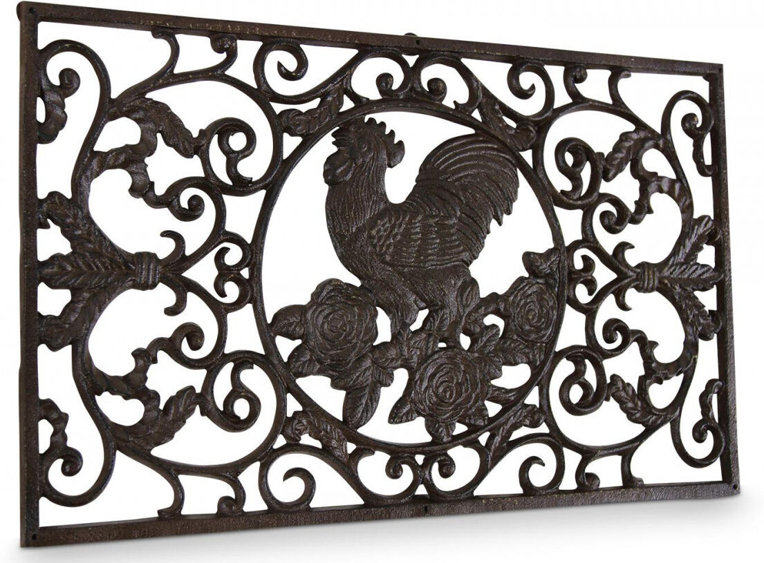 Décoration d'Autrefois Paillasson Rectangulaire Fonte Marron 64x39x2cm Marron 65x2x49cm