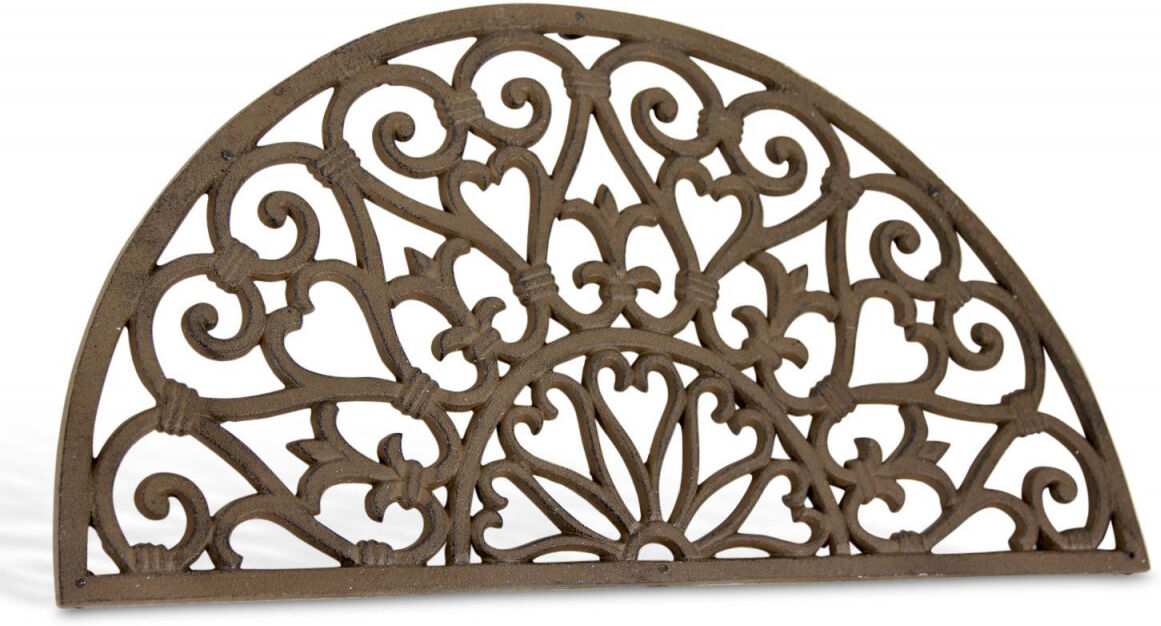 Décoration d'Autrefois Paillasson Demi Lune Fonte Marron 62x2x33cm Marron 62x33x2cm