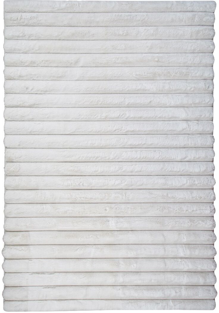 The Deco Factory Tapis à relief lignes extra-doux blanc 160x230 Blanc 160x3x230cm