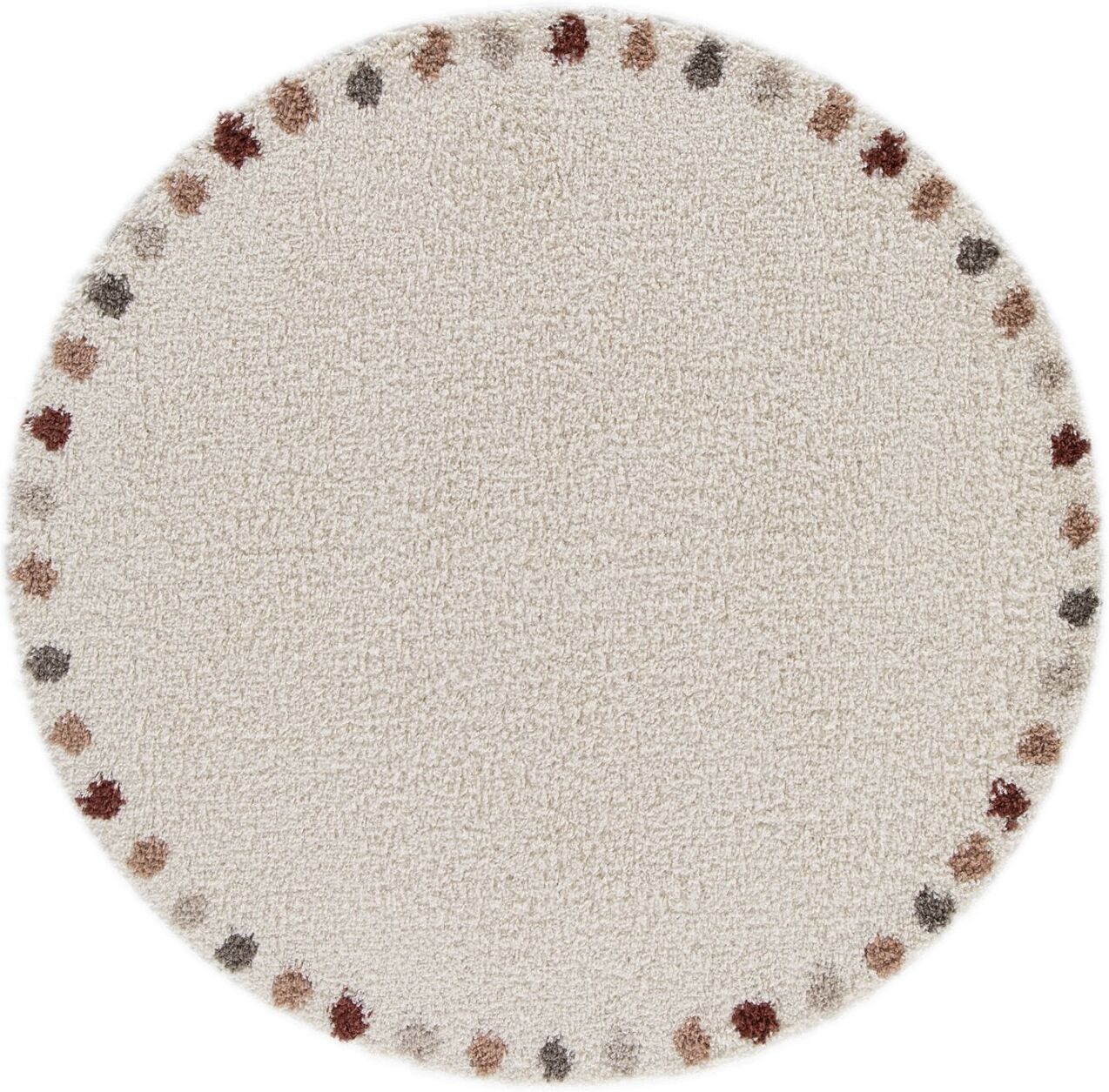 AFK Living Tapis rond tout doux enfant beige 160 x 160 Beige 160x3x160cm