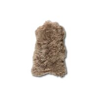 Esbeco Tapis en peau de mouton islandais taupe 90×60 Taupe 12x90x60cm