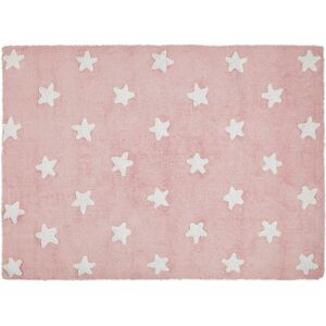 Lorena Canals Tapis ethnique enfant en coton rose 120x160 Rose 160x1x120cm