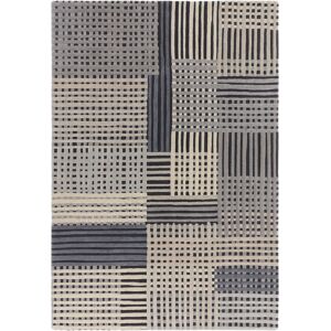 Novatrend Tapis de salon en laine gris 200x290 cm Gris 290x0x200cm