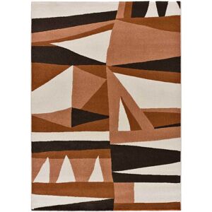 Atticgo Tapis géométrique dans les tons terracotta, 160X230 cm Cuivre 230x1x160cm