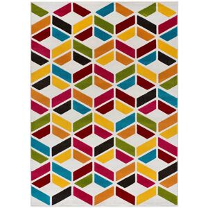 Atticgo Tapis aux formes géométriques multicolores, 120X170 cm Multicolore 170x1x120cm