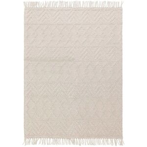 Novatrend Tapis de salon en laine blanc 120x170 cm Blanc 170x0x120cm