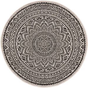 Benuta Tapis d'extérieur & intérieur rond blanc & noir D 150 Blanc 150x1x150cm - Publicité Benuta Tapis d'extérieur & intérieur rond blanc & noir D 150 Blanc 150x1x150cm - Publicité