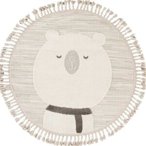 The Deco Factory Tapis rond enfant doux texturé ours blanc 130x130 Blanc 130x130x130cm - Publicité The Deco Factory Tapis rond enfant doux texturé ours blanc 130x130 Blanc 130x130x130cm - Publicité
